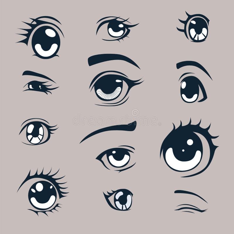 Anime male eyes Royalty Free Vector Image - VectorStock