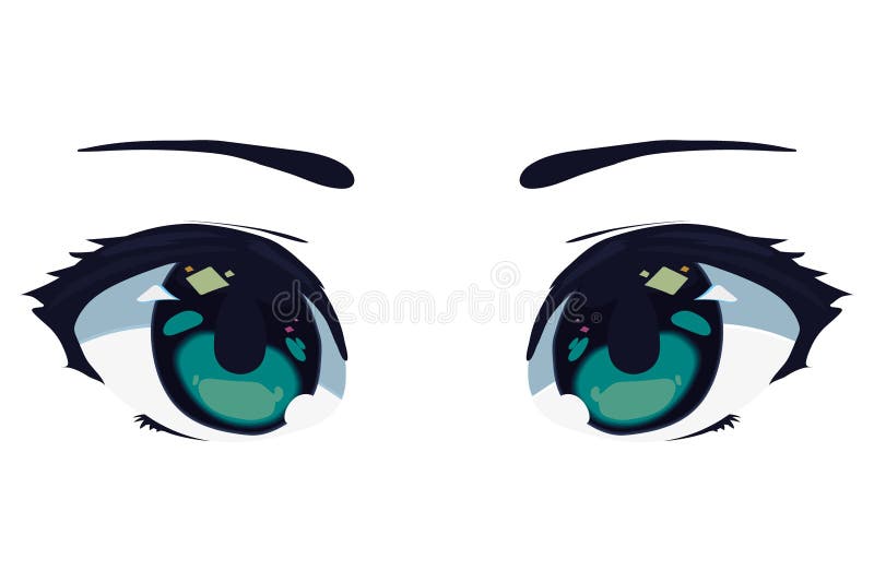 anime eyes close up 10825955 Vector Art at Vecteezy