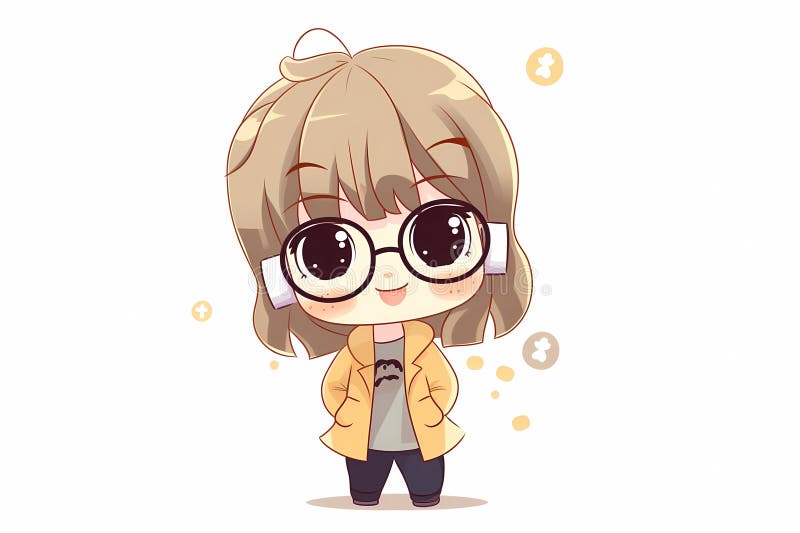 Anime Girl Glasses Stock Illustrations – 764 Anime Girl Glasses Stock ...