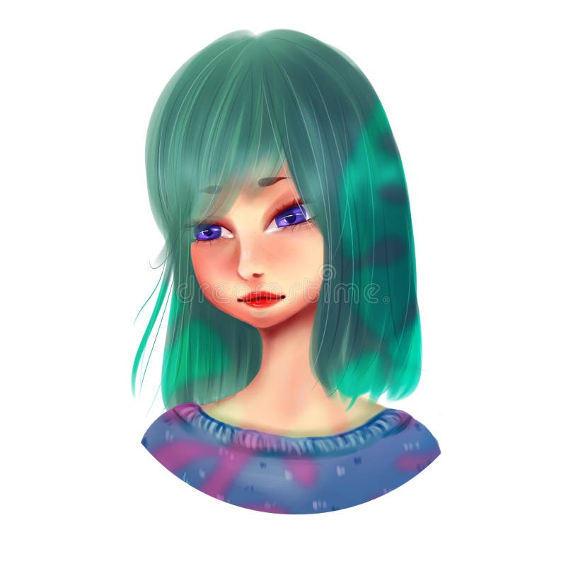 Anime girl in sweater. stock illustration. Illustration of face - 145379233 Anime girl in sweater. stock illustration. Illustration of face - 145379233
