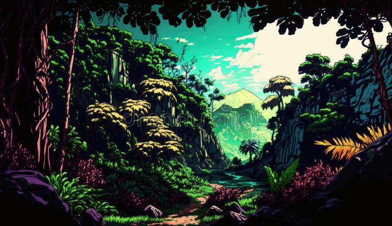 Anime Scenery | Jungle images, Anime scenery, Scenery-demhanvico.com.vn