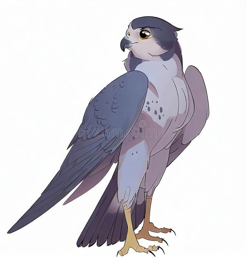 Drawing Falcon Peregrine Stock Illustrations – 220 Drawing Falcon ...