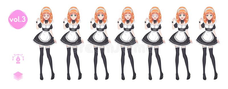 Kawai Maid Cafe  Character design, Cute drawings, Drawing anime clothes