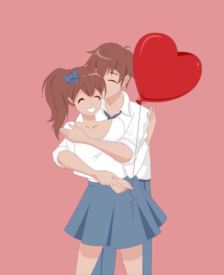 Anime Manga Girl and Guy Hugging. Couple in Love Holds a Heart-shaped Balloon. Valentines Day Card. Vector Illustration Stock Vector - Illustration of valentine, heart: 204270631 Anime Manga Girl and Guy Hugging. Couple in Love Holds a Heart-shaped Balloon. Valentines Day Card. Vector Illustration Stock Vector - Illustration of valentine, heart: 204270631