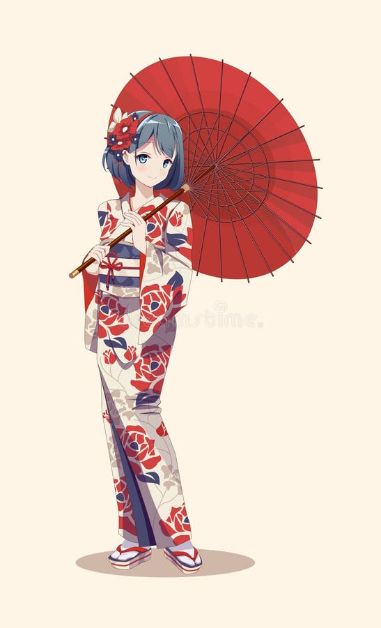 Kimono Anime Girls Stock Illustrations – 134 Kimono Anime Girls Stock  Illustrations, Vectors & Clipart - Dreamstime