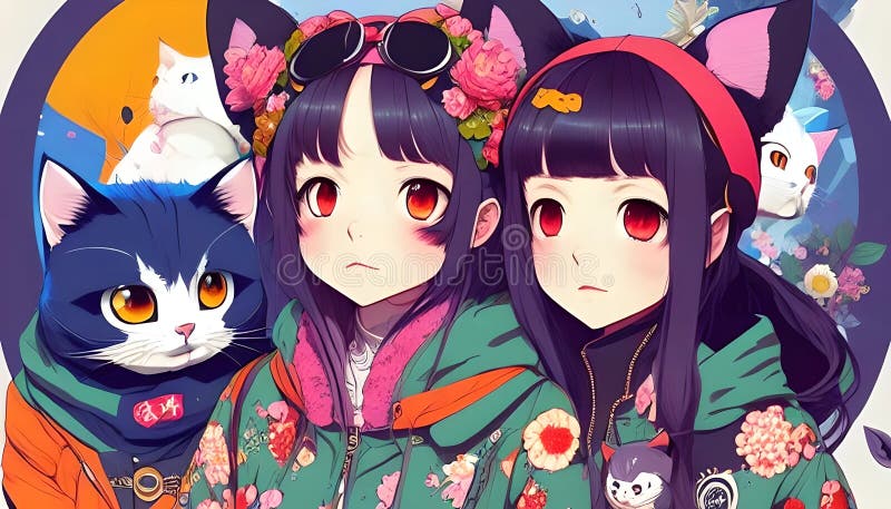 80 ゜catgirls ideas  cat girl, aesthetic girl, girl