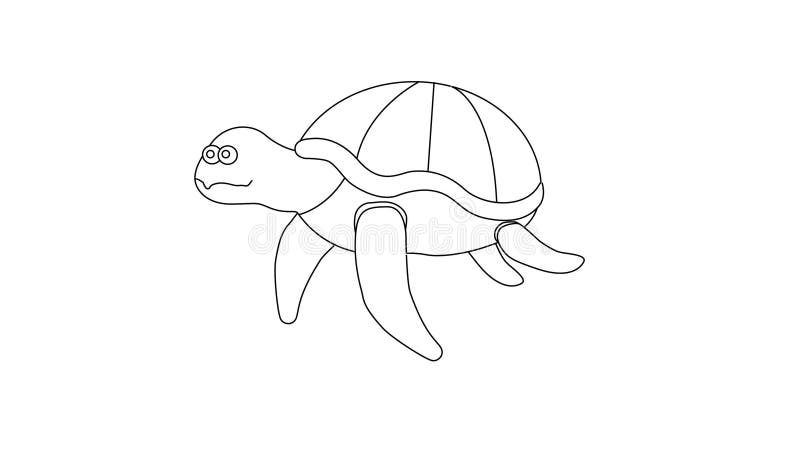 Animerad skiss av en sköldpaddikon