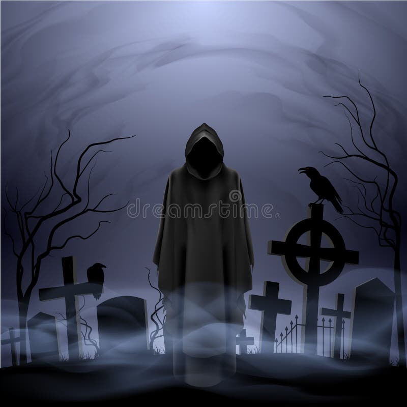 Anjo da morte no cemitério