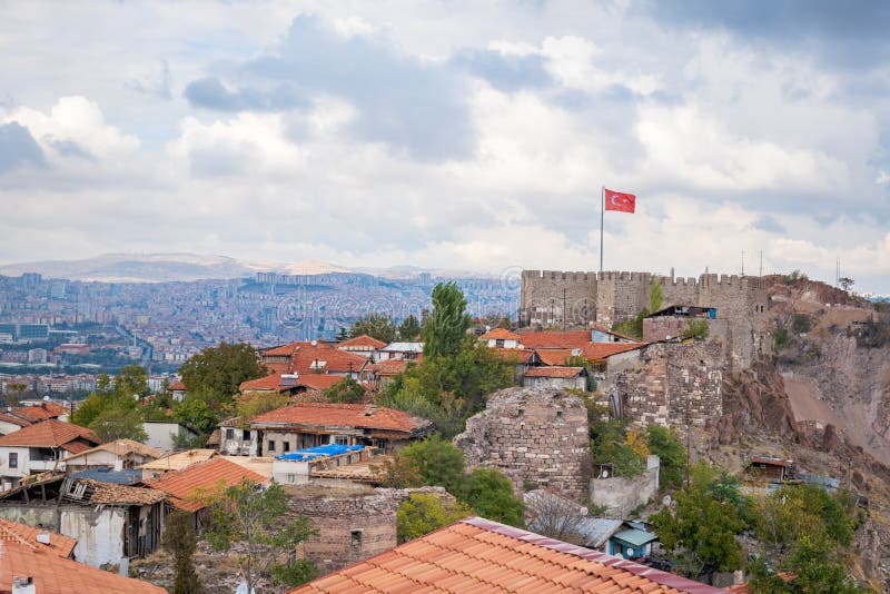 Ankara Castle, the View of the Old Town and Castle in Turkish Capital