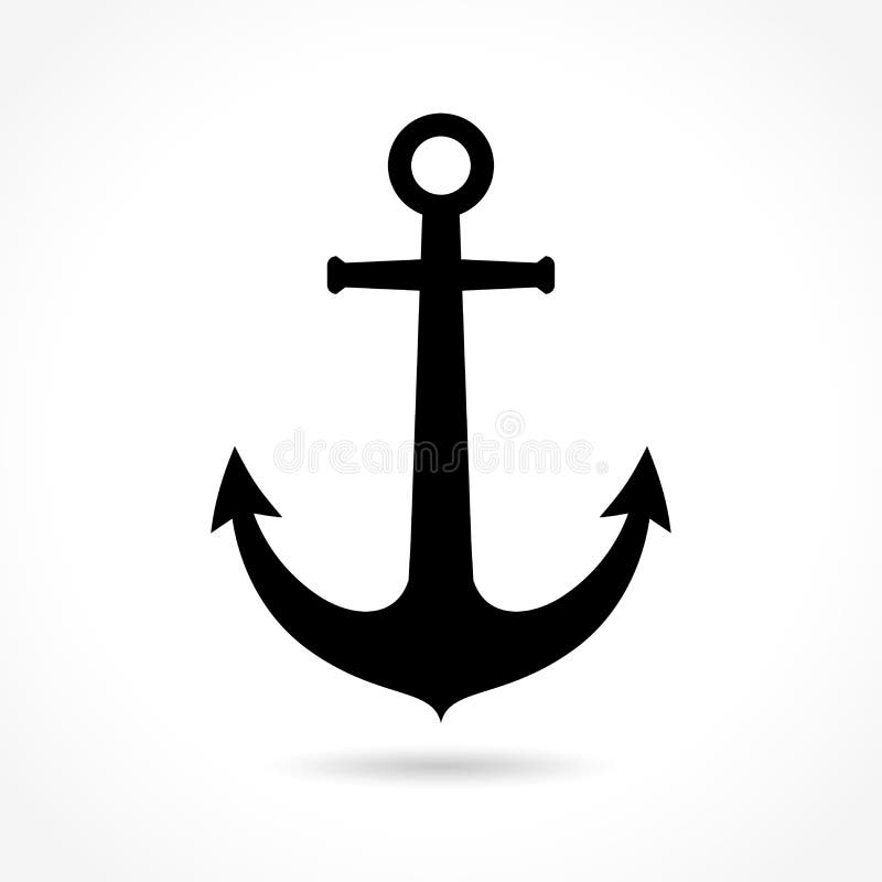 Anker-Symbol auf weißem Hintergrund vektor abbildung