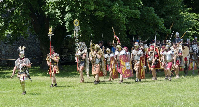 Ankomst av legionärer arkivbilder Ankomst av legionärer arkivbilder