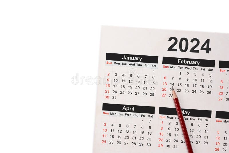 Année Civile 2024 Calendrier Avec Note Blanche Pour Faire La Liste