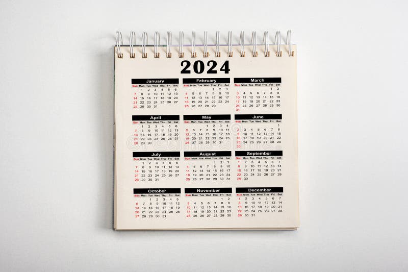 Calendrier De L'année Civile 2024 Calendrier De Bureau 2024 Bloc