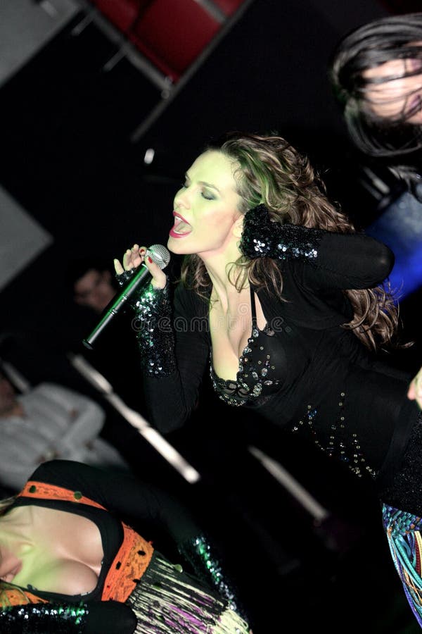 Anna Lesko and her dancers at the Level Club launching