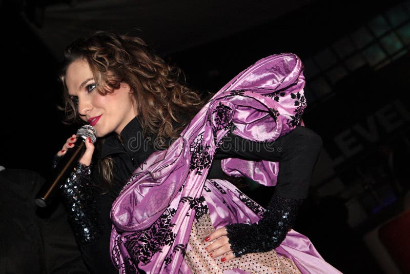 Anna Lesko and her dancers at the Level Club launching