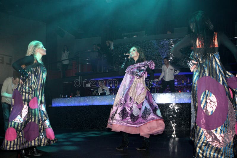 Anna Lesko and her dancers at the Level Club launching