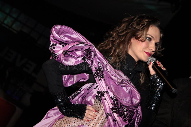 Anna Lesko singing at Level Club, bucharest