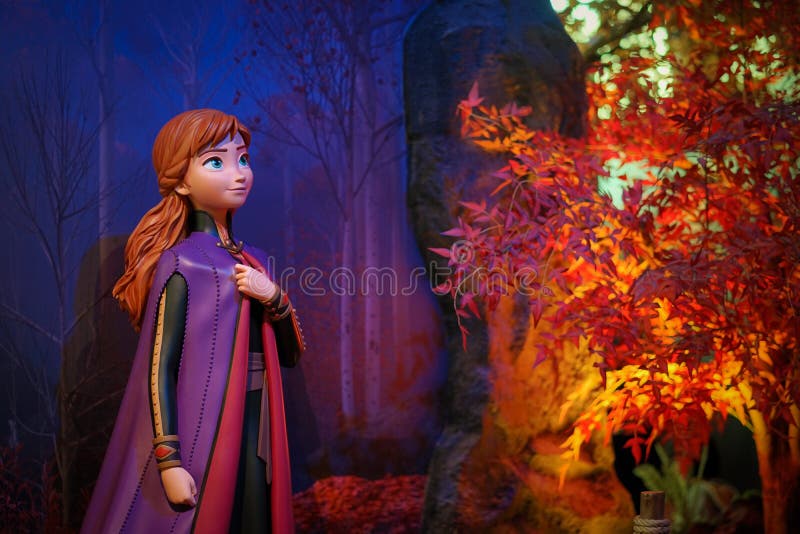 Anna the Snow Queen`s Princess Starring in Frozen 2013 and Frozen II 2019.  Editorial Image - Image of animation, cartoon: 164469180