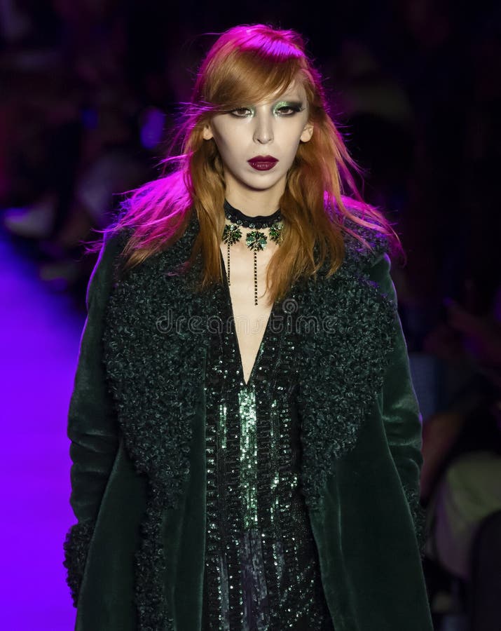 Anna Sui 2020 Fall Winter Runway Show in New York City Editorial Stock