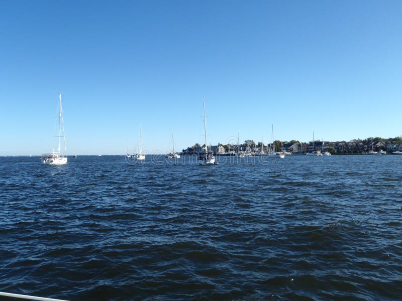 Annapolis in de Chesapeake baai stock afbeelding Annapolis in de Chesapeake baai stock afbeelding