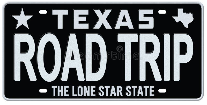 Annata di Texas License Plate Road Trip