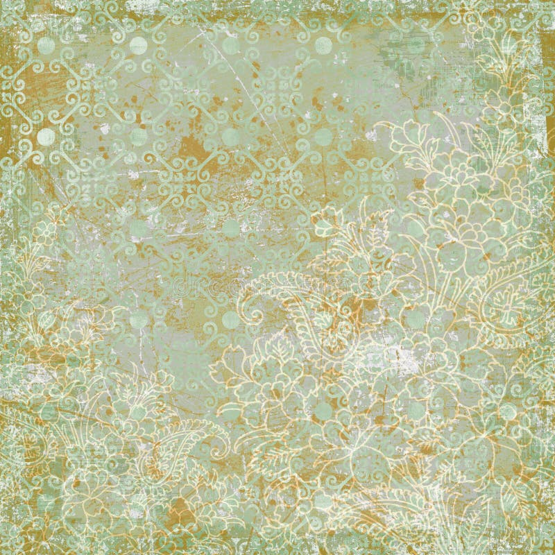 Vintage floral grunge background with an antique style. Vintage floral grunge background with an antique style