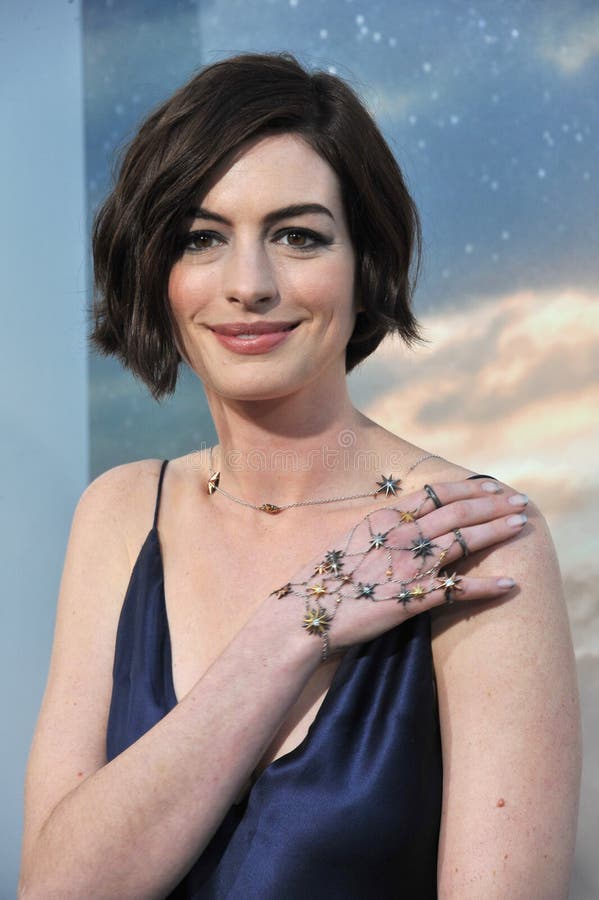 Anne Hathaway royalty free stock photos.