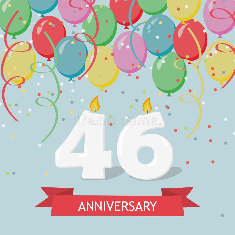 46 Anni Di Selebration Cartolina D'auguri Di Buon ... 46 Anni Di Selebration Cartolina D'auguri Di Buon ...