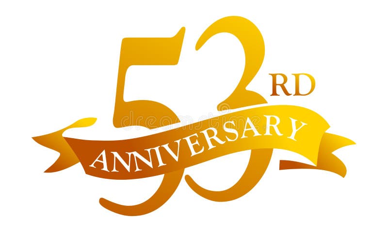 Anniversaire de ruban de 53 ans illustration de vecteur Anniversaire de ruban de 53 ans illustration de vecteur