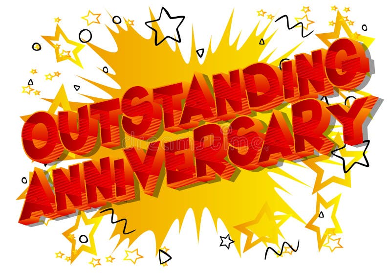 Anniversaire exceptionnel - mots de style de bande dessinée illustration de vecteur Anniversaire exceptionnel - mots de style de bande dessinée illustration de vecteur