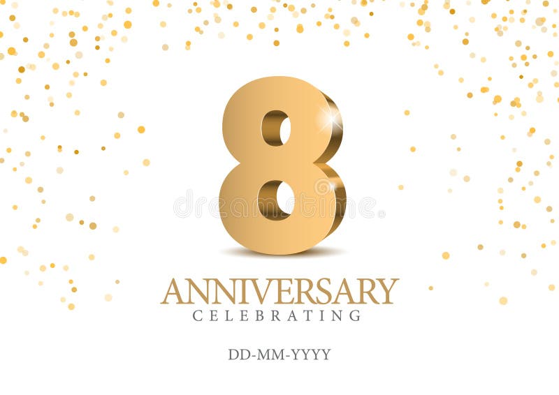 Anniversary or Event 1000. Gold 3d Numbers Stock Vector - Illustration ...