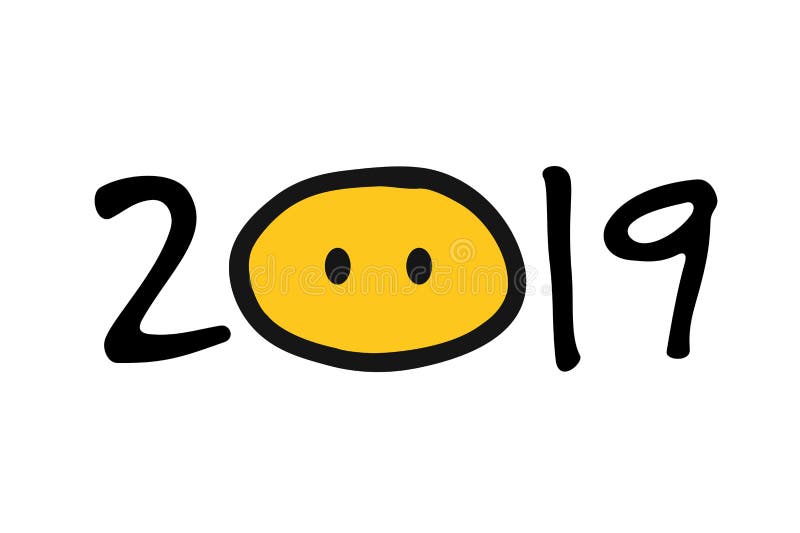 anno 2019 del maiale per la vostra progettazione royalty illustrazione gratis anno 2019 del maiale per la vostra progettazione royalty illustrazione gratis