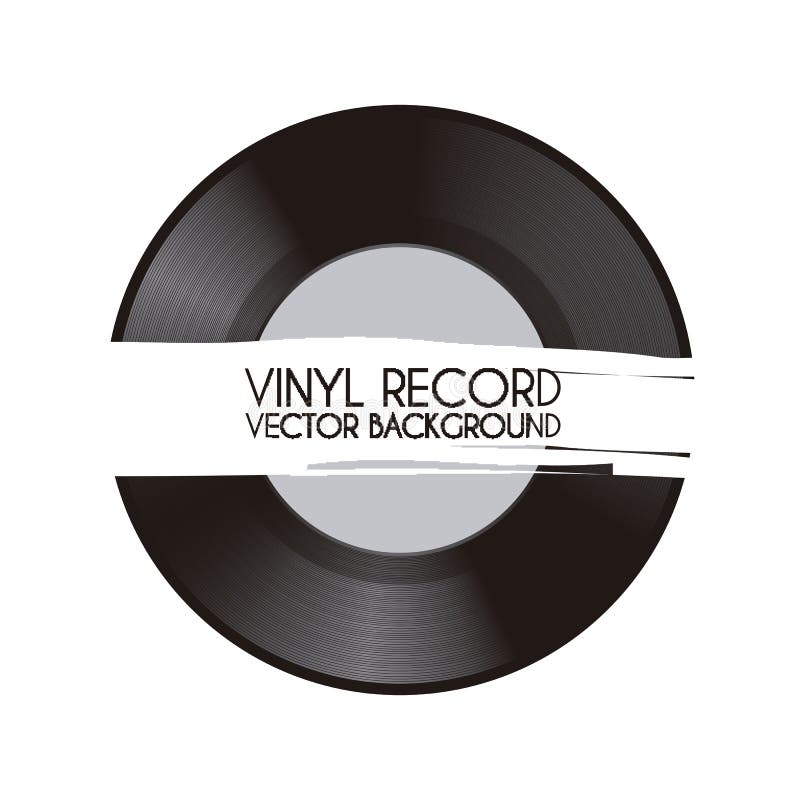 Vinyl record over white background vector illustration. Vinyl record over white background vector illustration