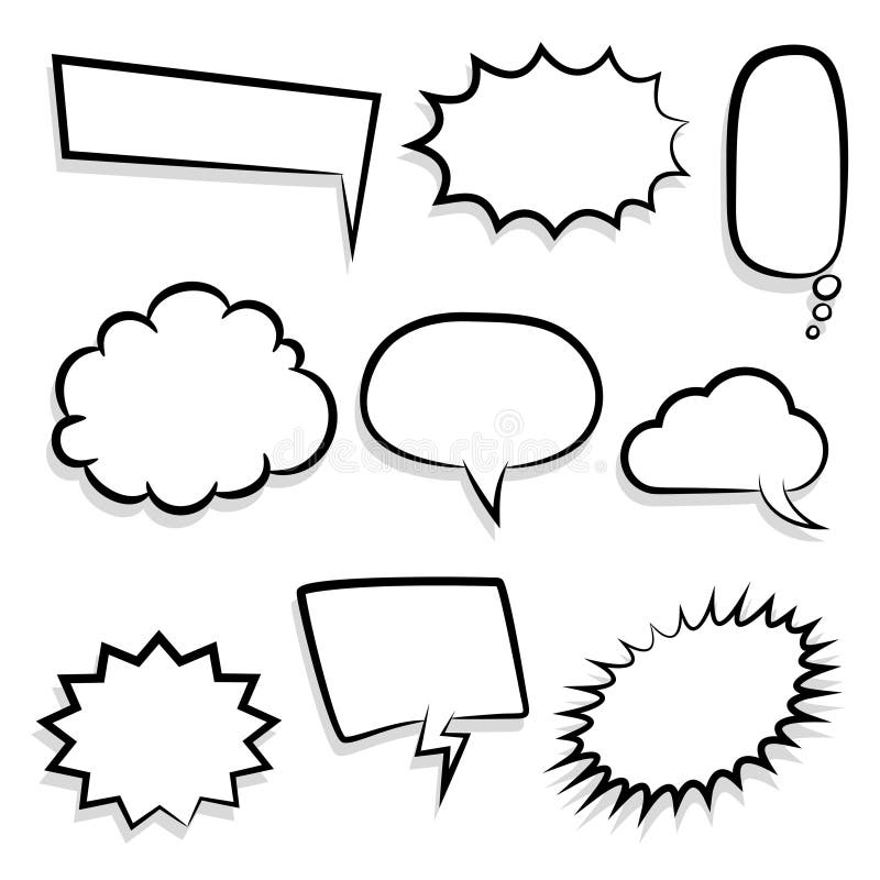 Big Set Empty Speech Bubble Comic Text Stock Vector - Illustration of idea, bubble: 125171287 Big Set Empty Speech Bubble Comic Text Stock Vector - Illustration of idea, bubble: 125171287