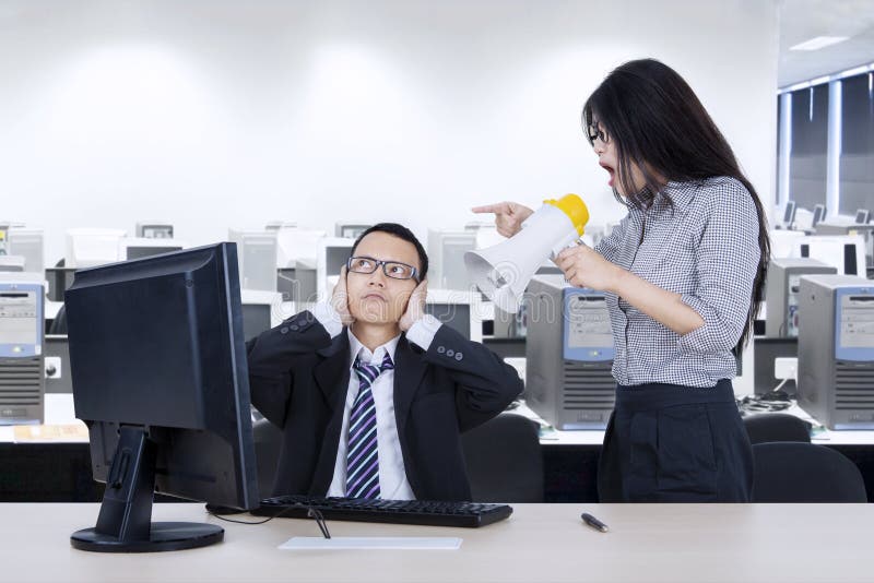 Annoyed Employee with Her Manager in the Workplace Stock Image - Image ...