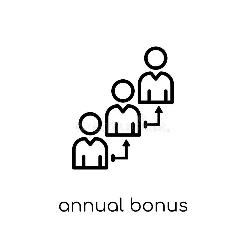 Annual Bonus Icon from Annual Bonus Collection. Stock Vector