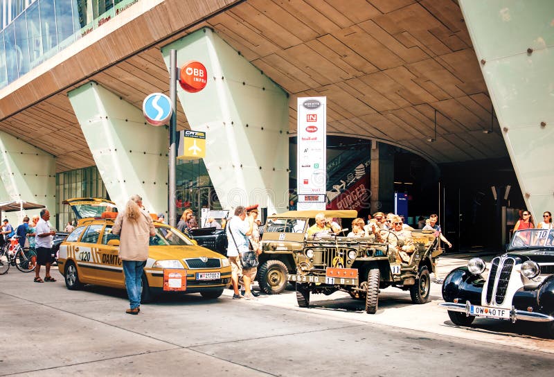 Classic Old Cars Rally of Vintage Cars in Vienna, Austria. Editorial Photo  - Image of locals, luxury: 154083596