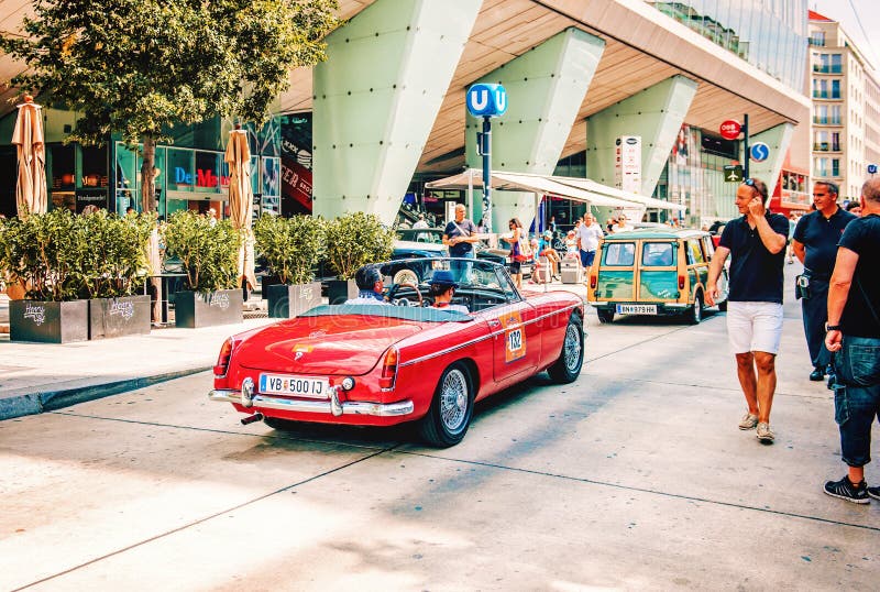 Classic Old Cars Rally of Vintage Cars in Vienna, Austria. Editorial Photo  - Image of locals, luxury: 154083596