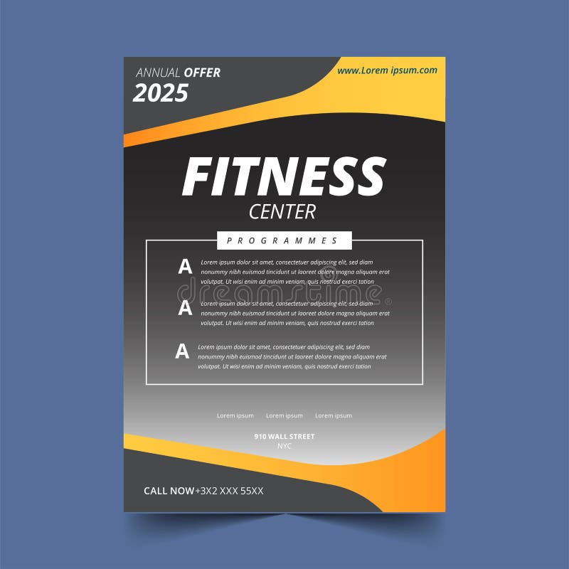 Annual Plan for Fitness Center Template Design Illustration Stock