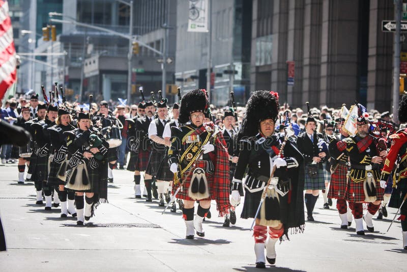 Annual Tartan Day Parade in New York City Editorial Photo Image of