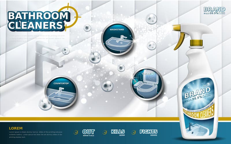 Annunci dei pulitori di bagno royalty illustrazione gratis Annunci dei pulitori di bagno royalty illustrazione gratis