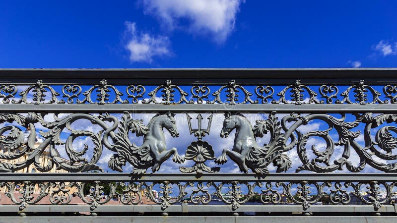 Annunciation bridge in St. Petersburg, Russia