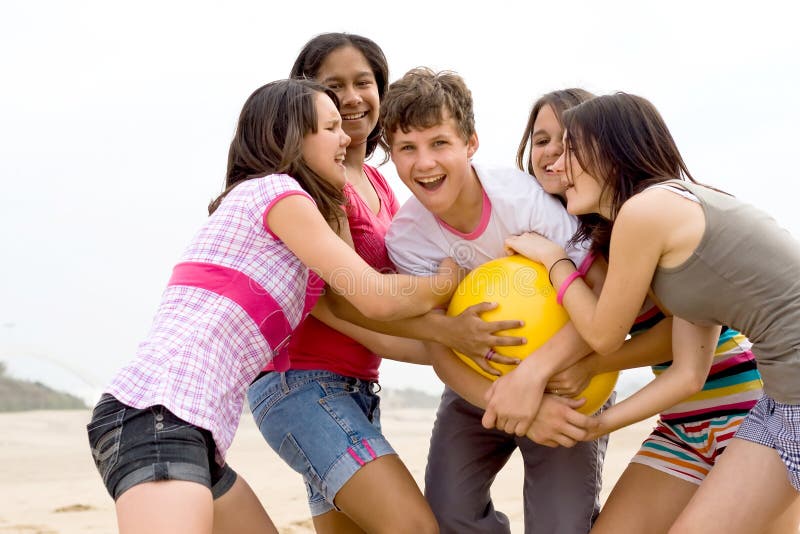 Années de l'adolescence heureuses image libre de droits Années de l'adolescence heureuses image libre de droits