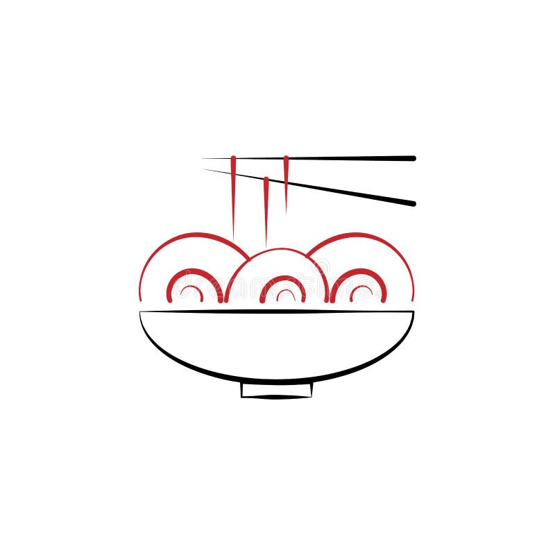 Ano novo chinês, macarronetes, ícone do alimento Pode ser usado para a Web, logotipo, app móvel, UI, UX ilustração stock Ano novo chinês, macarronetes, ícone do alimento Pode ser usado para a Web, logotipo, app móvel, UI, UX ilustração stock