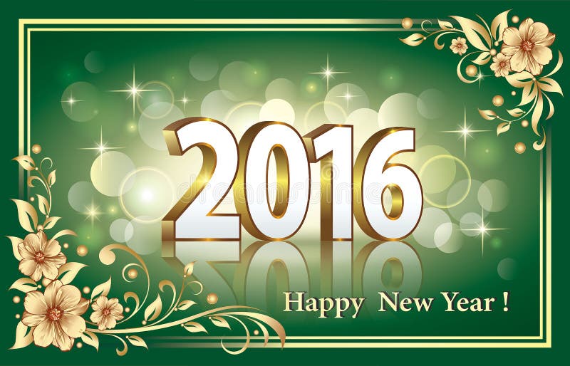 Ano novo feliz 2016 ilustração royalty free Ano novo feliz 2016 ilustração royalty free