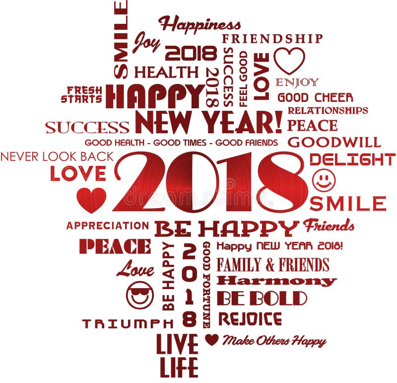Ano novo feliz 2018 ilustração do vetor Ano novo feliz 2018 ilustração do vetor