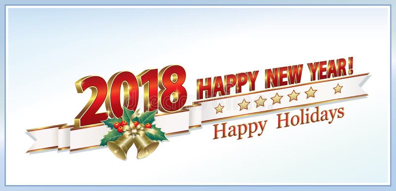 Ano novo feliz 2018 ilustração do vetor Ano novo feliz 2018 ilustração do vetor