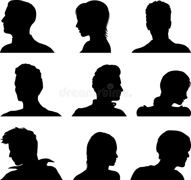 Silhouette of beautiful profile of female head concept beauty and fashion  Stock Photo by ©fantom_rd 173922990