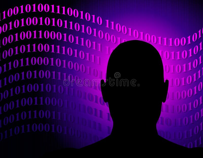 Anonymous Network Binary Code vector illustration
