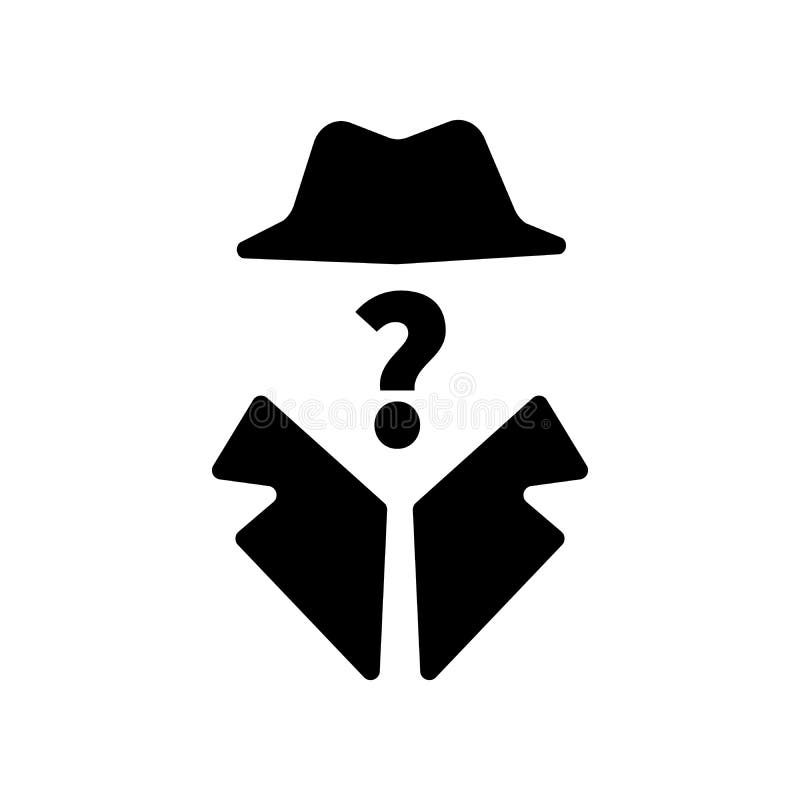 Anonymous Person Icon, Confidentiality Concept Icon Isolated on White